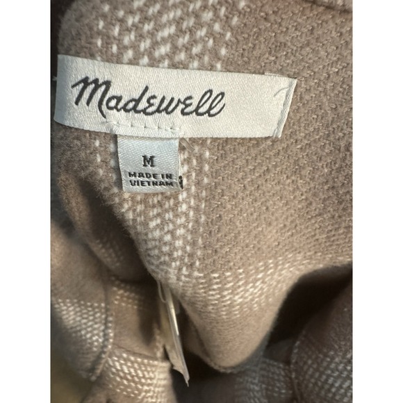 Madewell Flannel Kentwood Oversize Shacket Shirt Jacket Women's M Window Pane - Picture 3 of 7